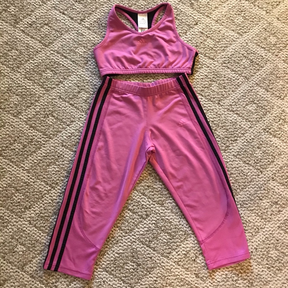 Adidas Sports Bra & Capri Leggings Matching Set